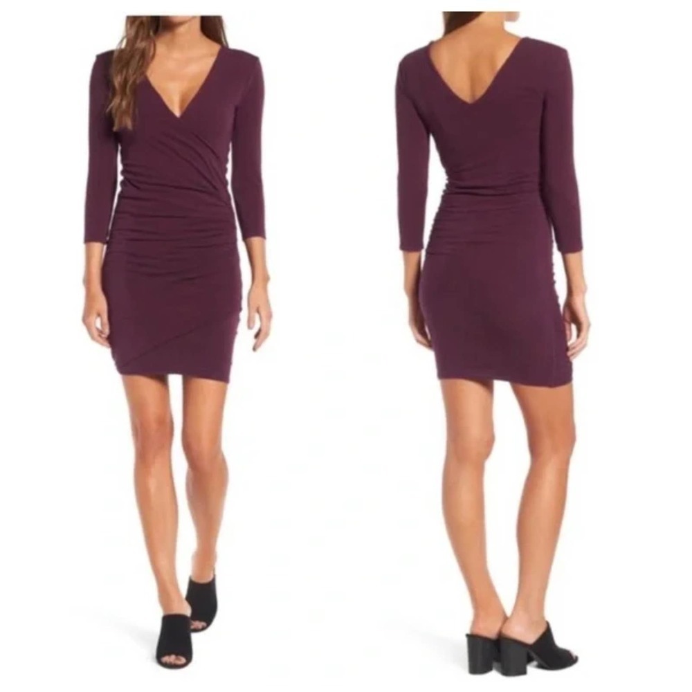 James Perse Skinny Wrap Tuck Dress (4/Xl)